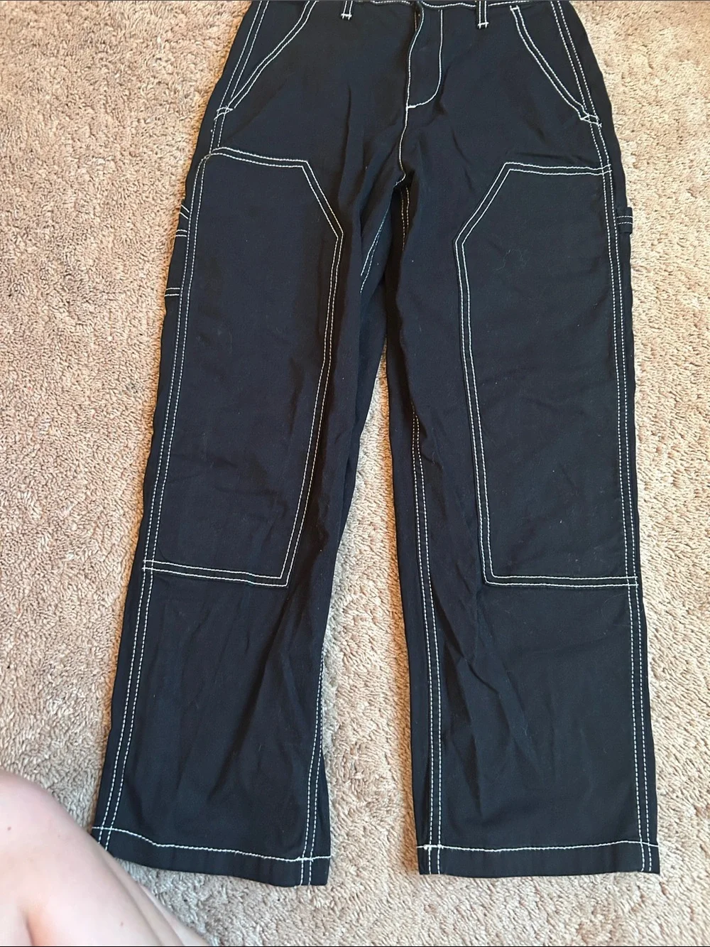 black and white cargo pants